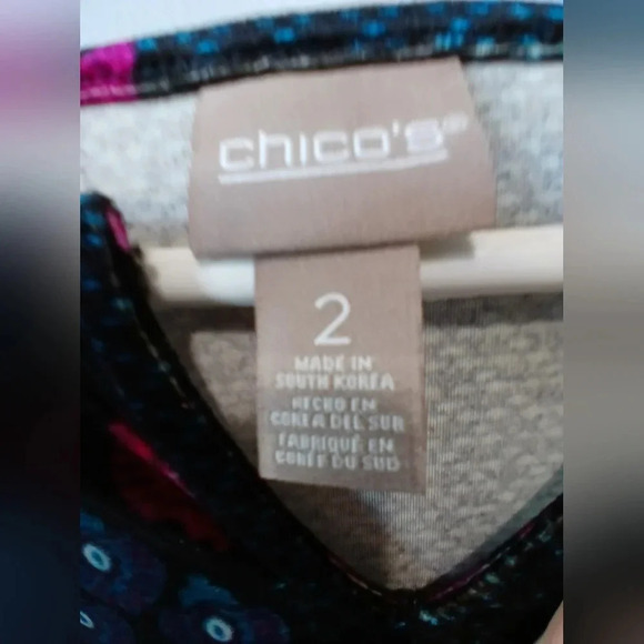 Chico's Velvet Jeweltone Top size Medium Witchy Goth Fall Holidays - Picture 4 of 8